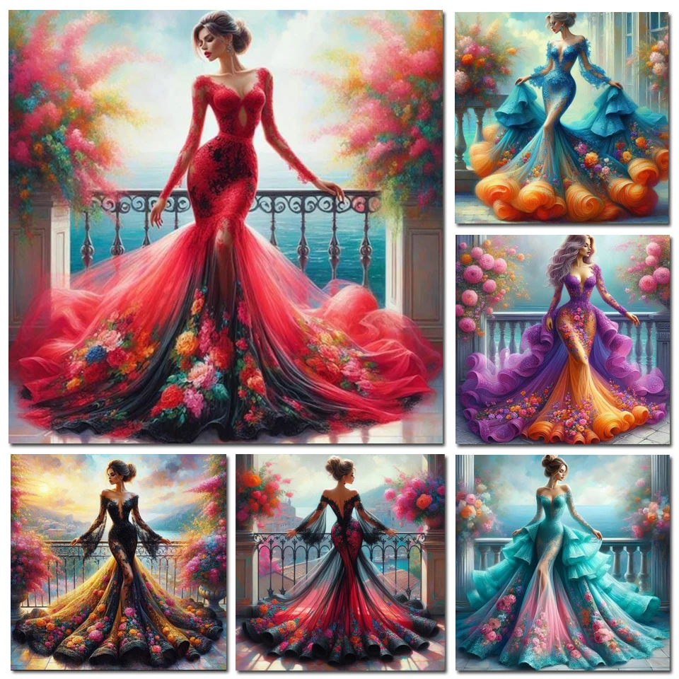Photo Mosaic Print - Kit per pittura con strass fai-da-te,