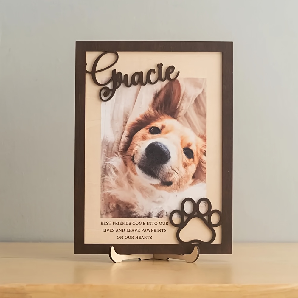 Pet Portrait Custom - Cornice Portafoto in Legno Personalizzabile per